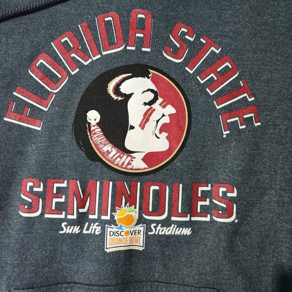Florida State Seminoles Hoodie Men's Med. Long Sleeve Pullover Orange Bowl - Picture 4 of 11